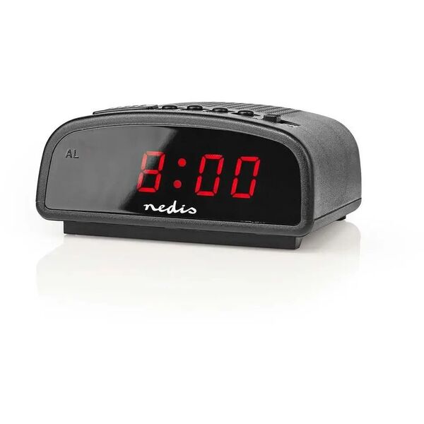 Zegar biurkowy Nedis CLDK008BK LED z drzemką bez radia Czarny