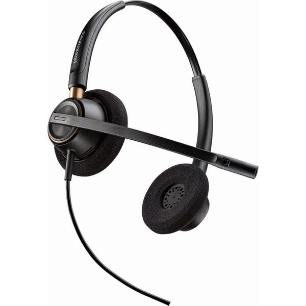 POLY EncorePro HW520 Binaural Wired Headset, USB-A, Black