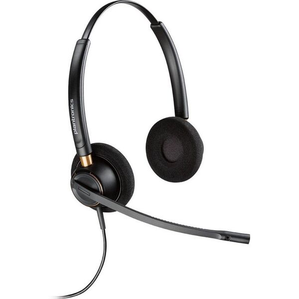 POLY EncorePro HW520 Binaural Wired Headset, USB-A, Black