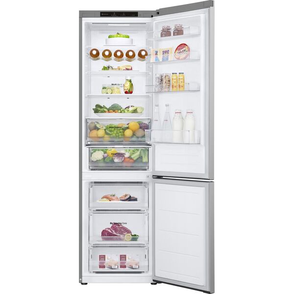 Lodówka LG LG | Refrigerator | GBV3200CPY | Energy efficiency class C | Free standing | Combi | Height 203 cm | No Frost system | Fridge net capacity 277 L | Freezer net capacity 110 L | Display | 35 dB | Silver