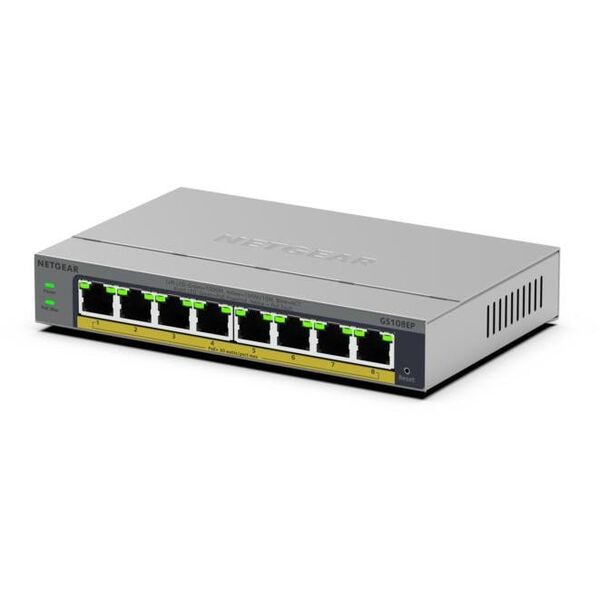NETGEAR 8PT GB PLUS Switch W/ POE+ GS108EP