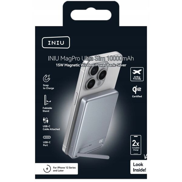 Iniu MagPro Slim 10K srebrny