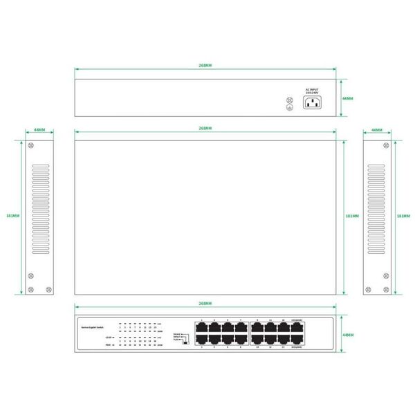 Lanview LVN-1U-16PORT-1G bez kategorii