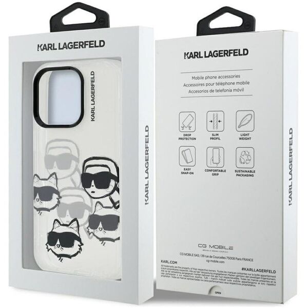 ETUI PRZEZROCZYSTE KARL LAGERFELD DO IPHONE 16 PRO, Bezbarwne, Eleganckie