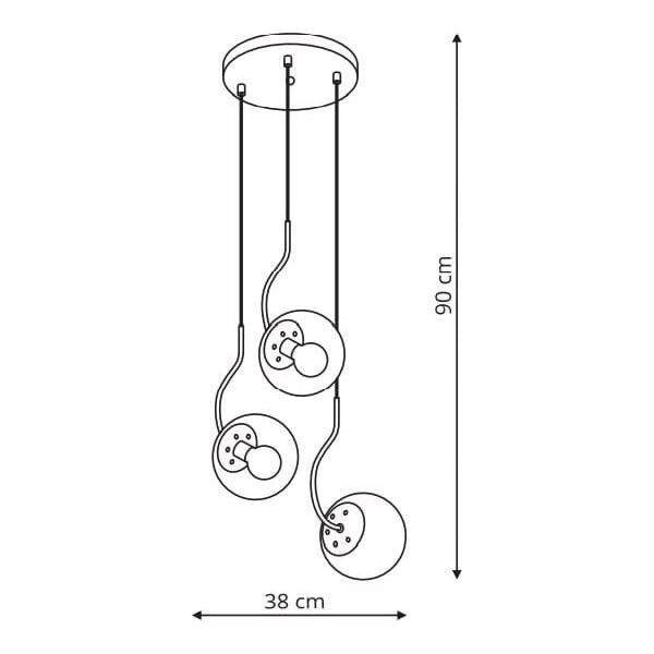 Lampa wisząca Light Prestige Wisząca Hook 3 czarna (LP-125/3P BK) - Light Prestige