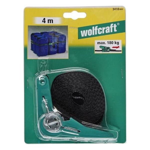 Wolfcraft ZACISK TAŚMOWY 4 M/180 KG WOLFCRAFT - Z MECH. ZAPADKOWYM WF3418000 WOLFCRAFT