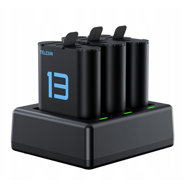 Ładowarka Usb + 2x Akumulator Bateria Do Gopro Hero 13 Black / Telesin / S0-ecb-07-tgp