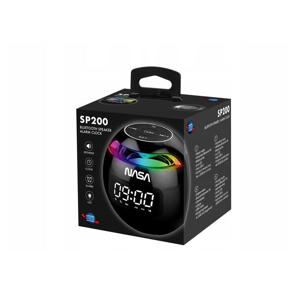 Głośnik Bluetooth 5.0 Nasa Sp200 2x Alarm Budzik + Lampa Lampka Rgb Led / Nasa Sp200