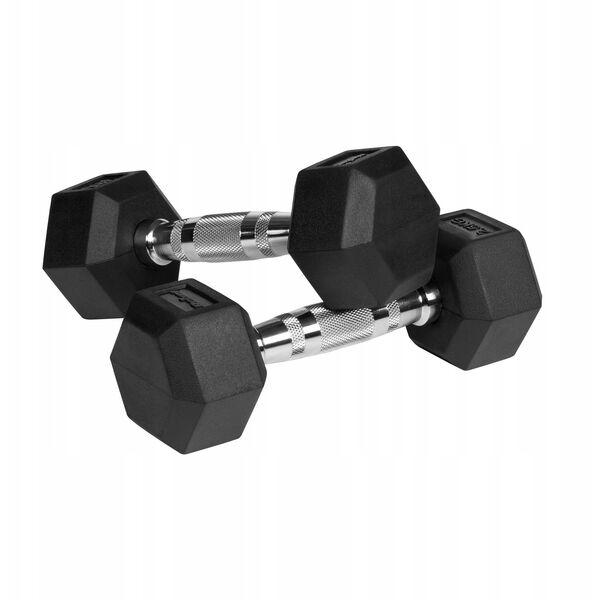 Hantle żeliwne gumowane HEX 2x2.5 kg REBEL ACTIVE