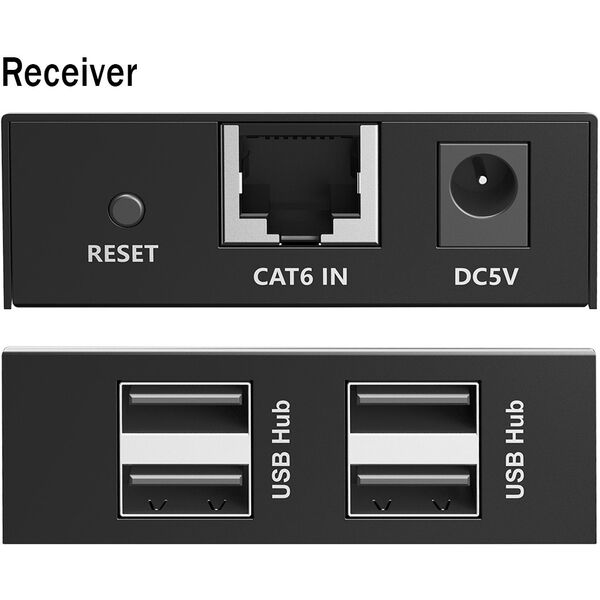 USB Extender, USB 2.0, 4x USB-A Ports, 150m