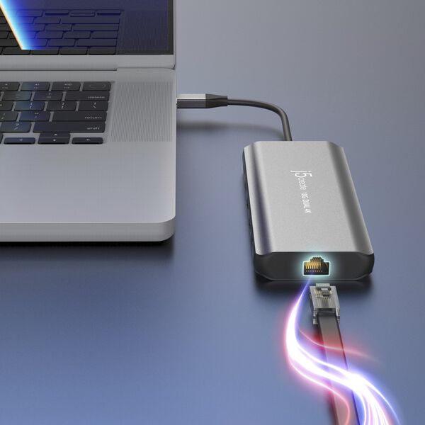 j5create JCD398-N stacja dokująca Przewodowa USB 3.2 Gen 2 (3.1 Gen 2) Type-C Szary