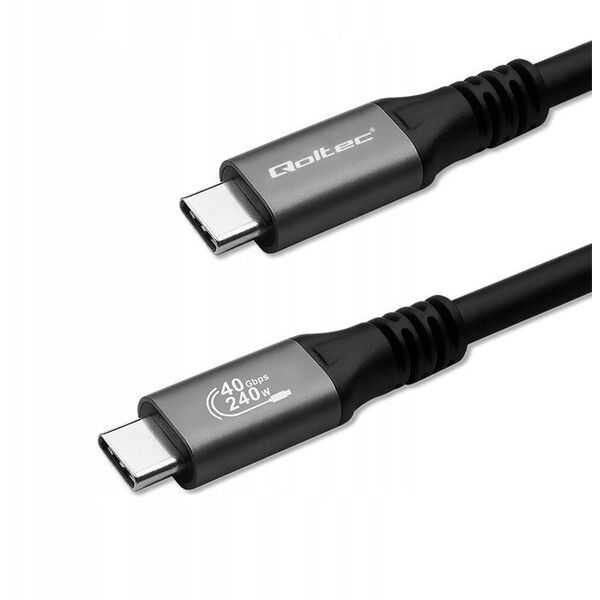 Kabel USB4 Ultra-Fast | USB-C PD 240W | Thunderbolt 3/4 | 4K |   40Gb/s | 1m | Czarny