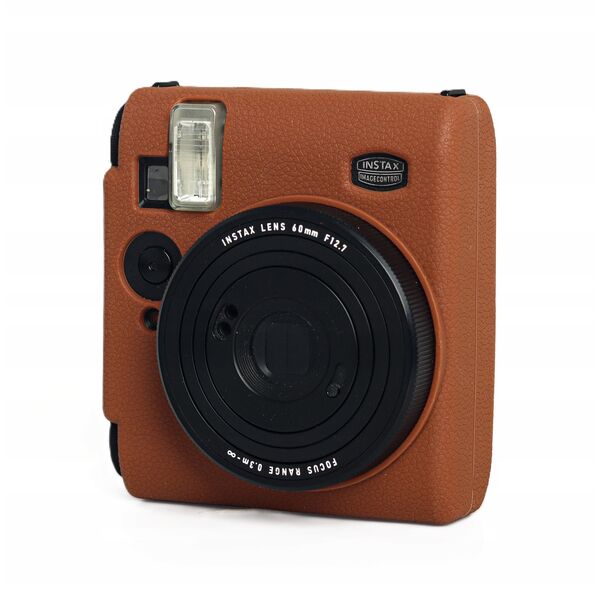 Futerał Etui Pokrowiec Case Silikon Do Fuji Fujifilm Instax Mini 99 Brązowy