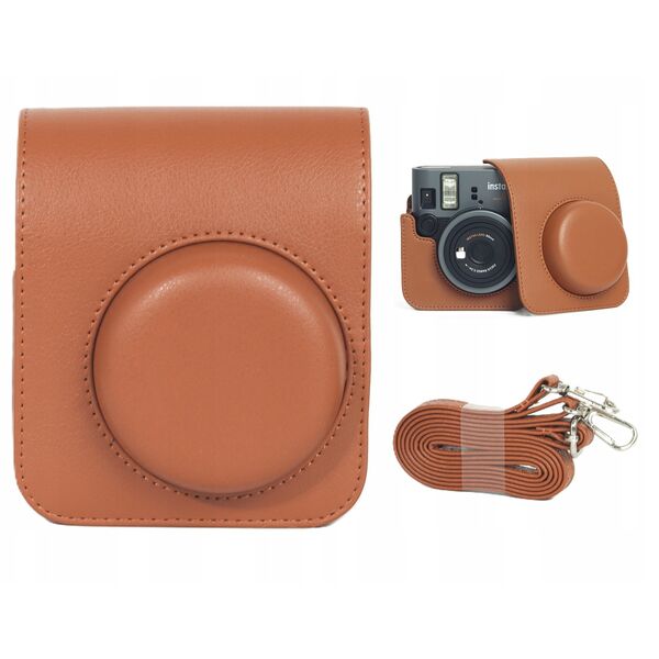Futerał Etui Pokrowiec Case Na Aparat Do Aparatu Fujifilm Instax Mini 41 / Brązowy