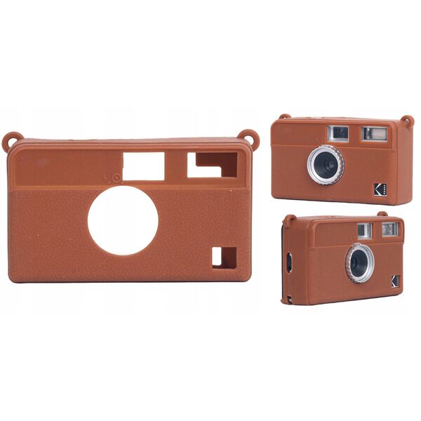 Futerał Etui Pokrowiec Case Silikon Kodak Ektar / H35 / H35n / Ultra F9 / Brązowy