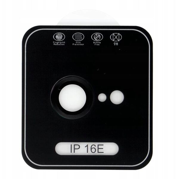Προστατευτικό κάμερας PROTECTOR 9H + εφαρμογέας για IPHONE 16e μαύρο