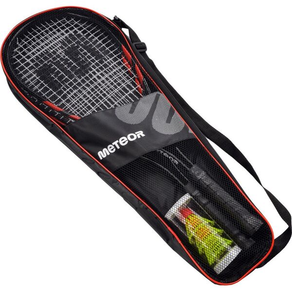 Zestaw do speed badmintona Meteor 2 rakietki aluminiowe, 3 lotki 16839