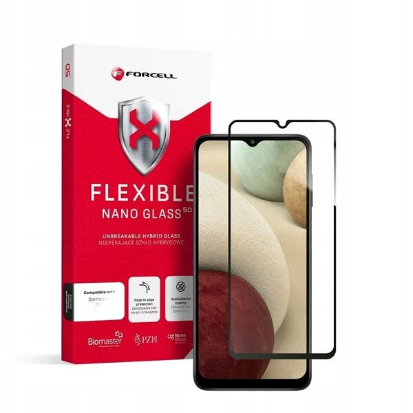 Szkło hybrydowe do Samsung A12 Forcell Flexible 5D czarne