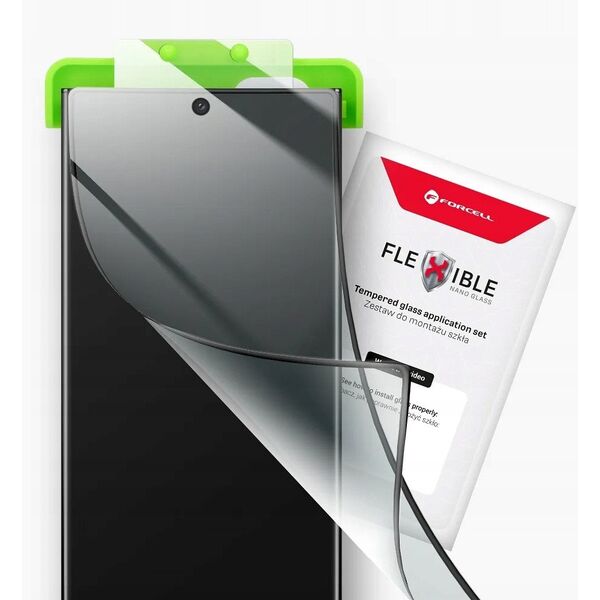 Szkło hybrydowe do Samsung A12 Forcell Flexible 5D czarne