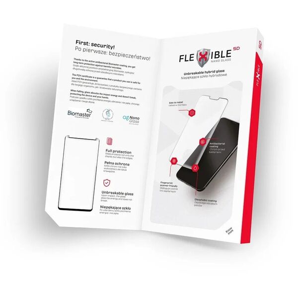 Szkło hybrydowe do Samsung A12 Forcell Flexible 5D czarne