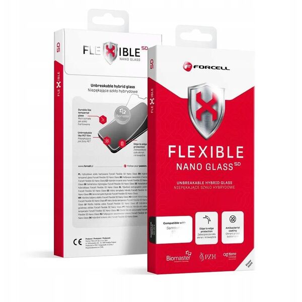 Szkło hybrydowe do Samsung A12 Forcell Flexible 5D czarne