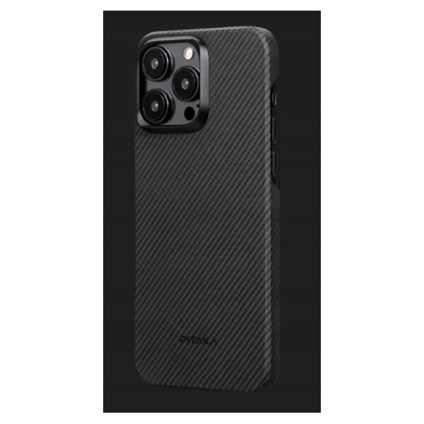 Θήκη Pitaka MagEZ 4 600D, μαύρο/γκρι twill - iPhone 15 Pro
