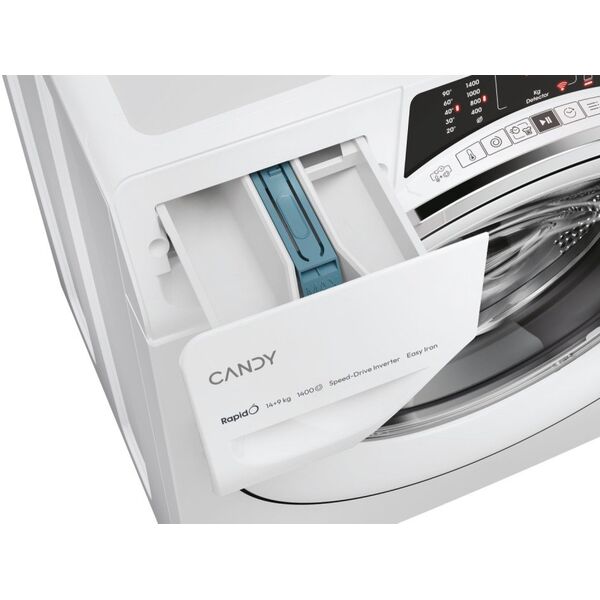 Candy Washing Machine with Dryer | ROW41494DWMCT-S | Energy efficiency class A/F | Front loading | Washing capacity 14 kg | 1400 RPM | Depth 67 cm | Width 60 cm | Display | Digit | Drying system | Drying capacity 9 kg | Steam function | White