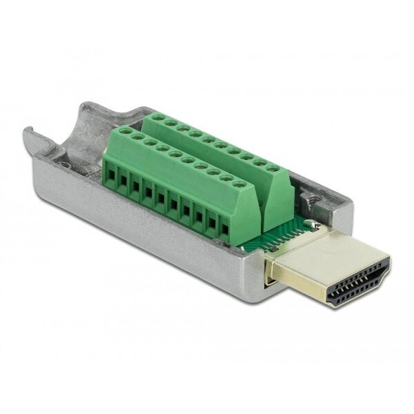 DeLOCK Adapter HDMI-A męski do Terminal Block w obudowie metalowej