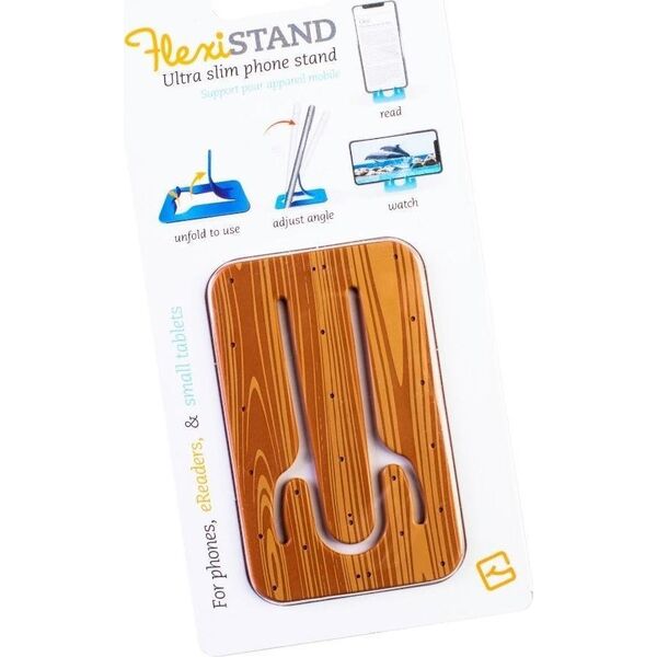 Podstawka Thinking Gifts FlexiStand podstawka pod telefon - Wood Drewniana