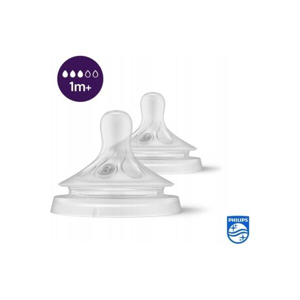 Philips Philips AVENT Natural Response SCY963/02 Baby bottle teat to help reduce colic, Orthodontic, Anti-colic valve, 2 pc(s)