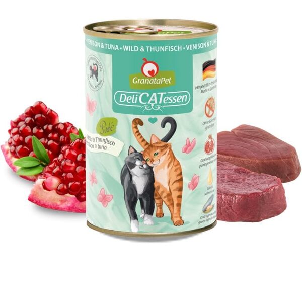 GranataPet DeliCatessen dziczyzna i tuńczyk mokra karma dla kota 400g