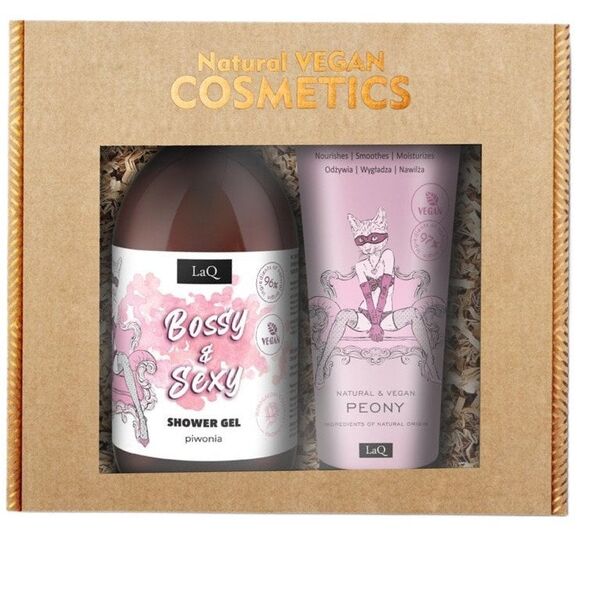 LaQ Piwonia zestaw żel pod prysznic 500ml + balsam w tubie 200ml