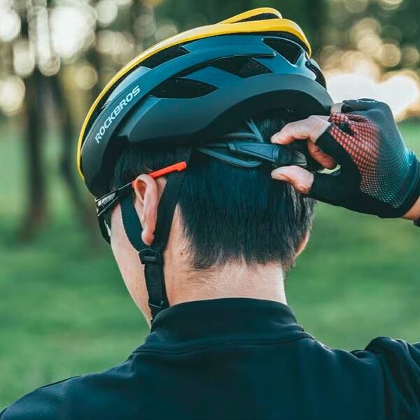 RockBros Kask rowerowy uniwersalny regulowany rozmiar M czarno-żółty ROCKBROS