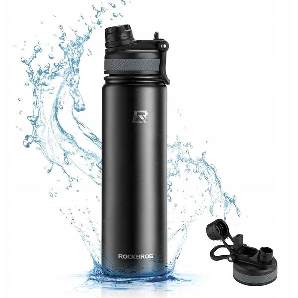 Θερμός RockBros 35210029002 ποδηλάτου για ποτά 650 ml - μαύρο