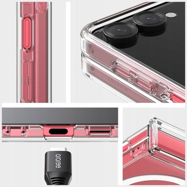 Θήκη Araree Duple 360 M MagSafe Qi2 για Samsung Galaxy Z Flip7 μαύρο