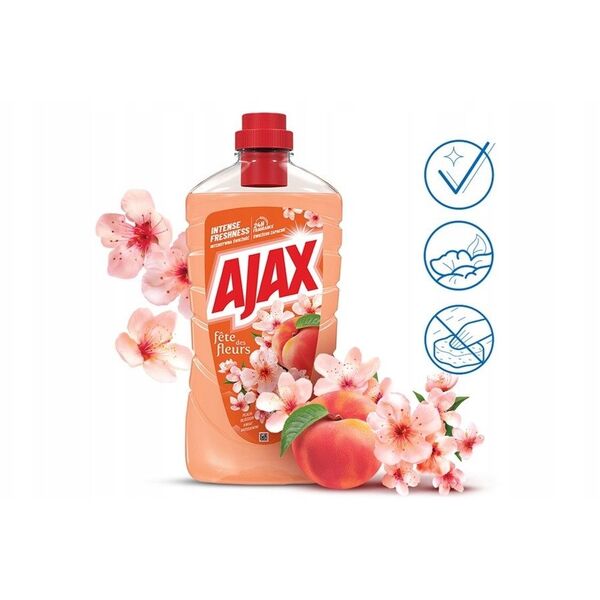 AJAX Płyn 1L do podłóg kwiat Brzoskwini