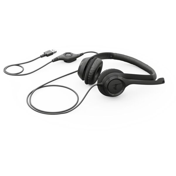 Logitech H390 USB Zestaw słuchawkowy Przewodowa Opaska na głowę Połączenia/muzyka USB Typu-A Czarny