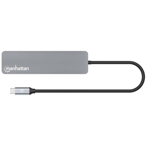 Manhattan 190442 stacja dokująca Przewodowa USB 3.2 Gen 1 (3.1 Gen 1) Type-C Szary