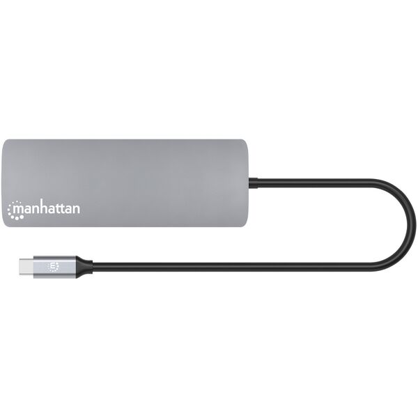 Manhattan 190459 stacja dokująca Przewodowa USB 3.2 Gen 1 (3.1 Gen 1) Type-C Szary