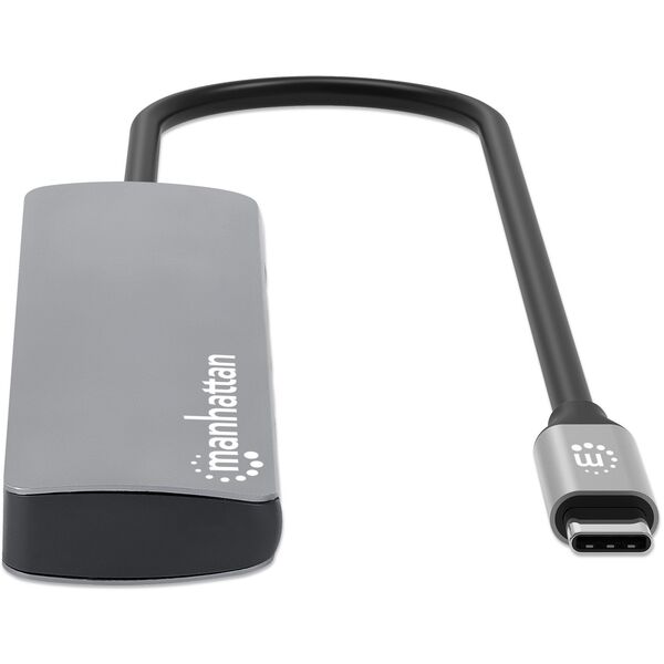 Manhattan 190459 stacja dokująca Przewodowa USB 3.2 Gen 1 (3.1 Gen 1) Type-C Szary