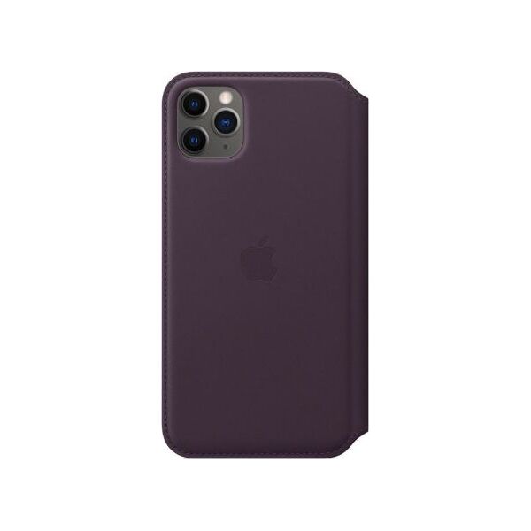 Apple Skórzane etui folio do iPhone 11 Pro Max - śliwkowe