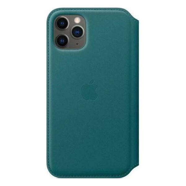 Apple Skórzane etui folio do iPhone 11 Pro pawie pióro