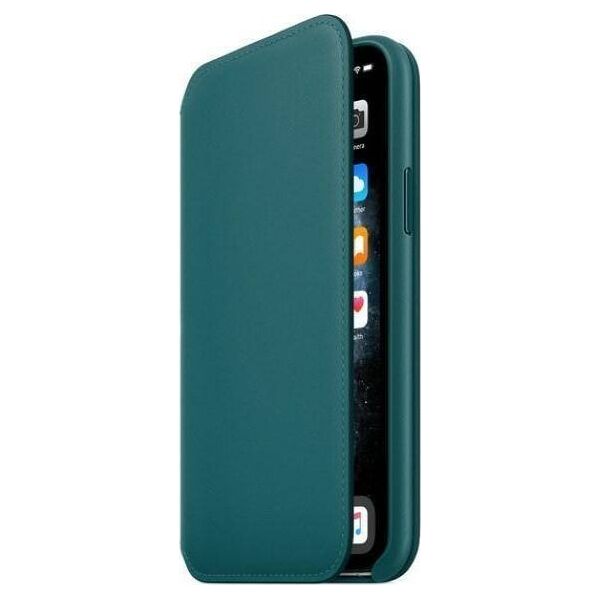 Apple Skórzane etui folio do iPhone 11 Pro pawie pióro