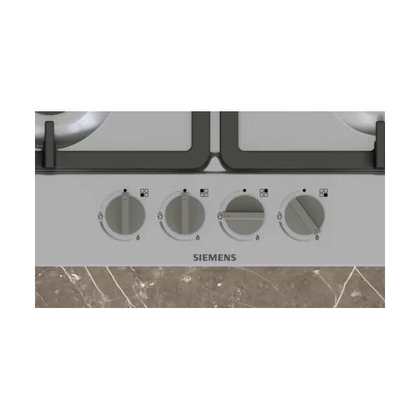 Siemens EG6B5PK90 płyta kuchenna Czarny, Stal nierdzewna Wbudowany 60 cm Gaz 4 stref(y)