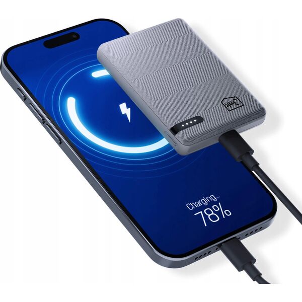 Powerbank 3MK Pocket Powerbank 5000mAh 12W USB-C gray/gray