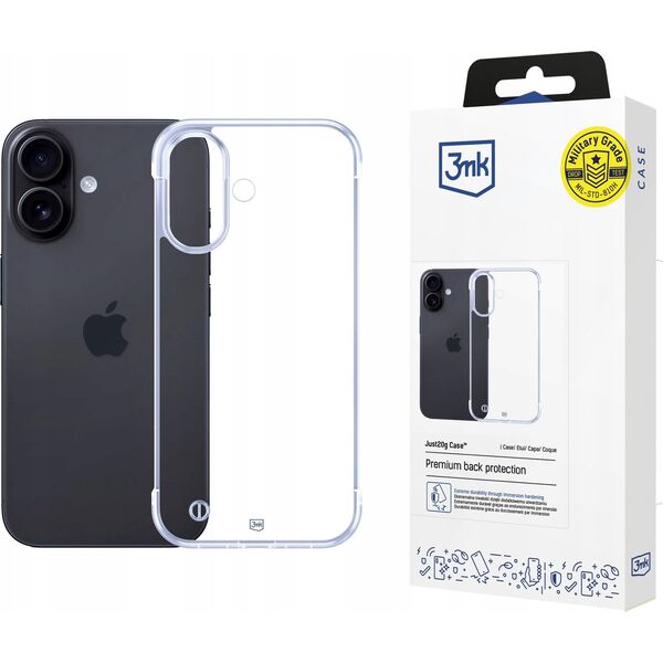 3MK Etui Just20g Clear Case do Apple iPhone 16