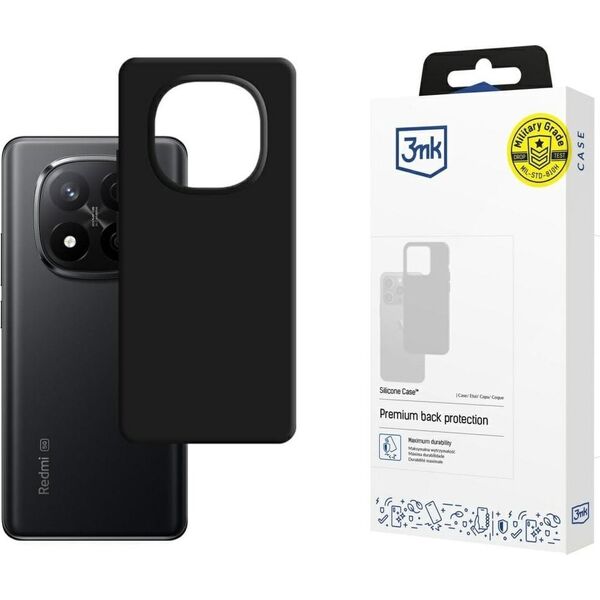 Etui 3MK Silicone Case do Xiaomi Redmi   Note 14 Pro+ czarny