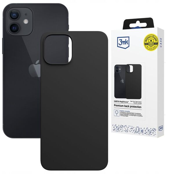 Etui 3MK Hardy MagSilicone do Apple      iPhone 12 czarny