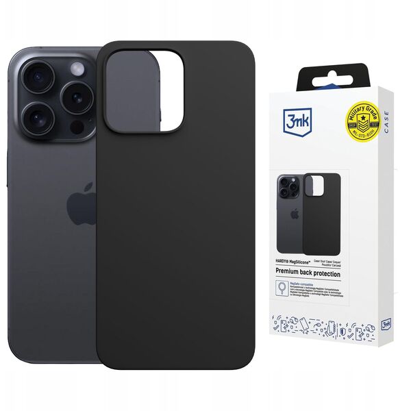 Etui 3MK Hardy MagSilicone do Apple      iPhone 15 Pro Max grafitowy