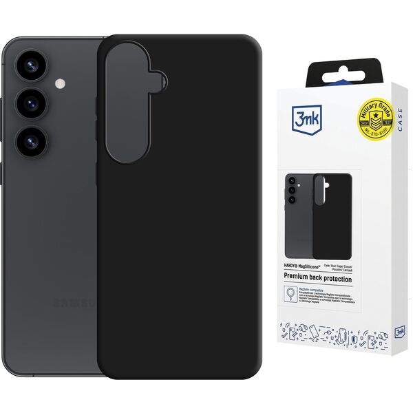 Etui 3MK Hardy MagSilicone do Samsung    Galaxy S25+ czarny